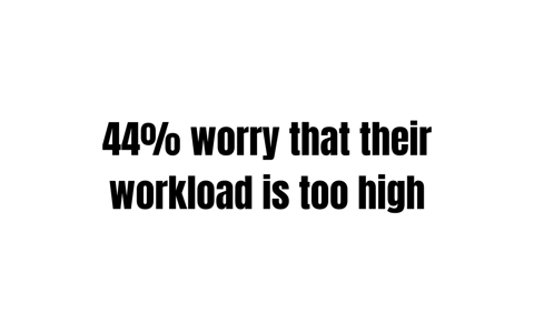 44% worry that their workload is too high